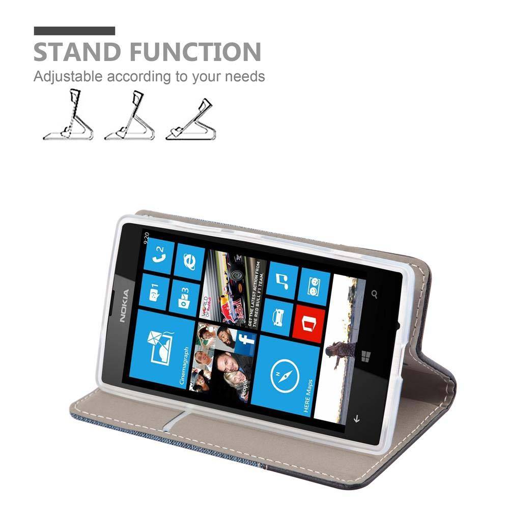 Cadorabo Hülle für Nokia Lumia 520 / 521 Schutzhülle in Blau Handy Hülle Etui Book Case Cover