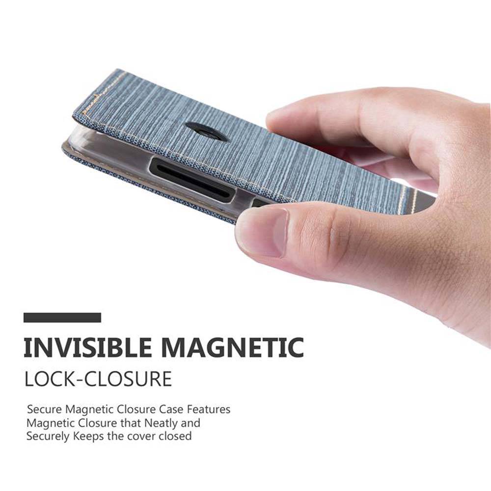 Cadorabo Hülle für Nokia Lumia 520 / 521 Schutzhülle in Blau Handy Hülle Etui Book Case Cover