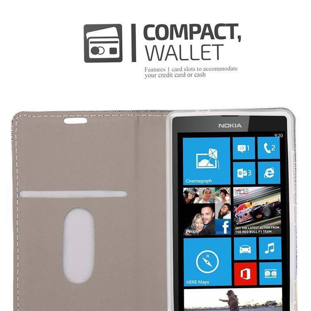 Cadorabo Hülle für Nokia Lumia 520 / 521 Schutzhülle in Grau Handy Hülle Etui Book Case Cover