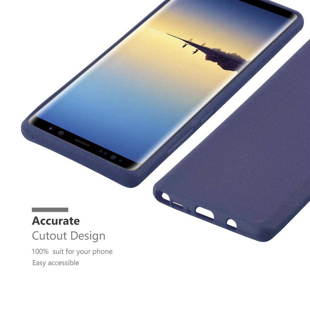 Cadorabo Schutzhülle für Samsung Galaxy NOTE 8 Hülle in Blau Handyhülle TPU Etui Cover Case