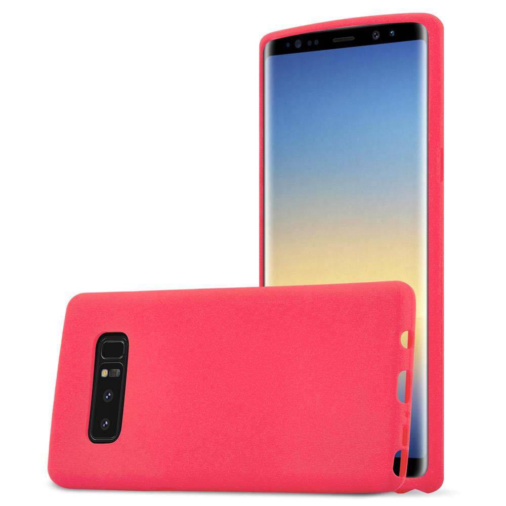 Cadorabo Schutzhülle für Samsung Galaxy NOTE 8 Hülle in Rot Handyhülle TPU Etui Cover Case