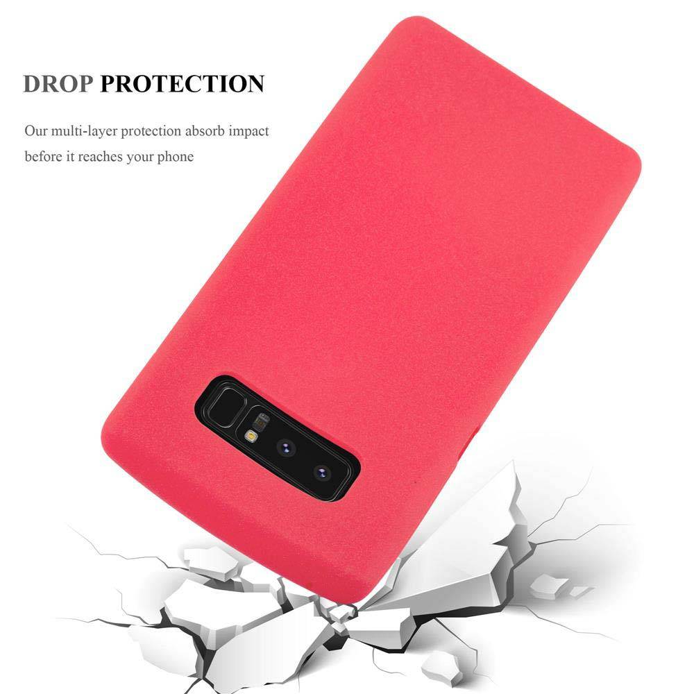 Cadorabo Schutzhülle für Samsung Galaxy NOTE 8 Hülle in Rot Handyhülle TPU Etui Cover Case