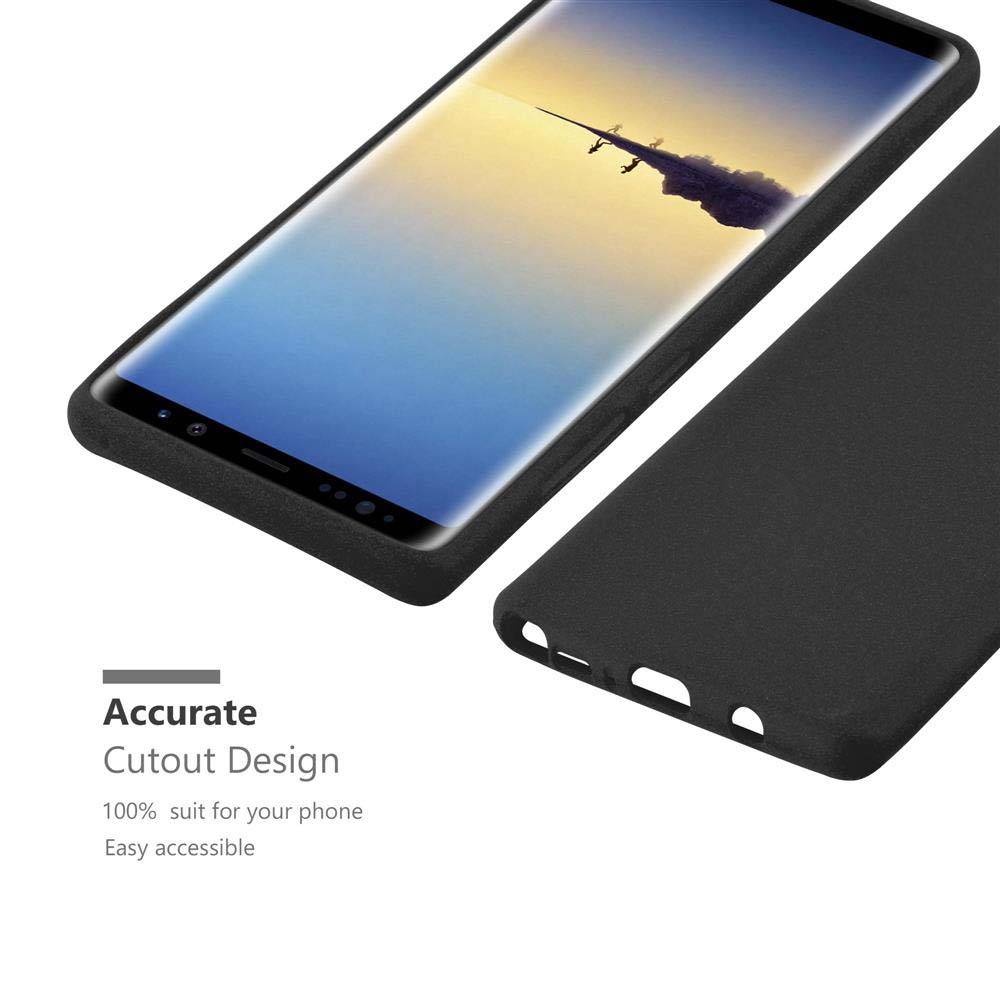 Cadorabo Schutzhülle für Samsung Galaxy NOTE 8 Hülle in Schwarz Handyhülle TPU Etui Cover Case