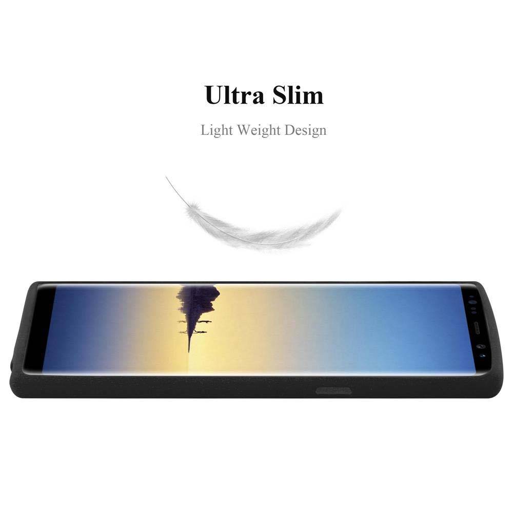 Cadorabo Schutzhülle für Samsung Galaxy NOTE 8 Hülle in Schwarz Handyhülle TPU Etui Cover Case