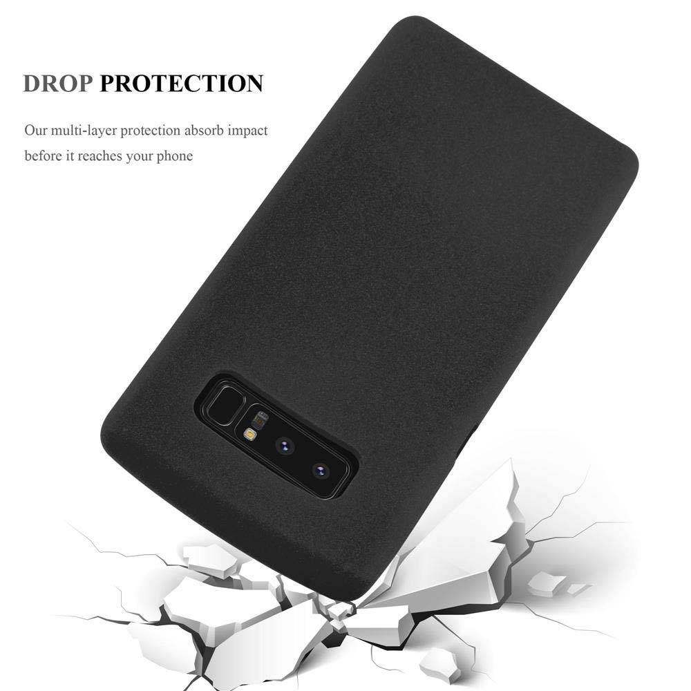 Cadorabo Schutzhülle für Samsung Galaxy NOTE 8 Hülle in Schwarz Handyhülle TPU Etui Cover Case