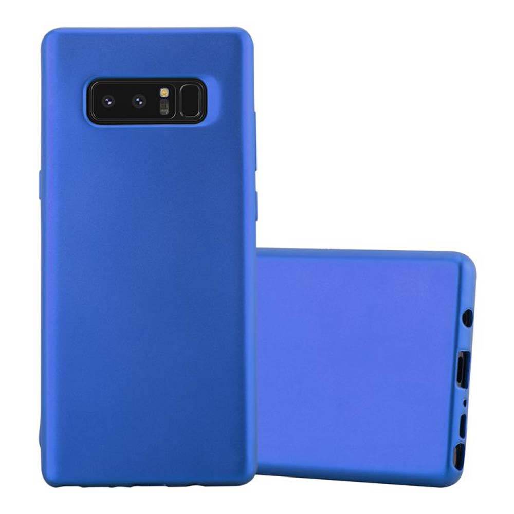 Cadorabo Schutzhülle für Samsung Galaxy NOTE 8 Hülle in Blau Handyhülle TPU Silikon Etui Cover Case