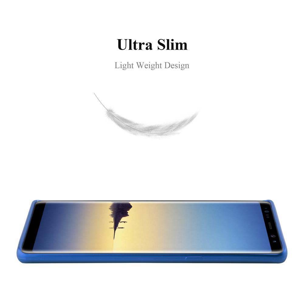 Cadorabo Schutzhülle für Samsung Galaxy NOTE 8 Hülle in Blau Handyhülle TPU Silikon Etui Cover Case