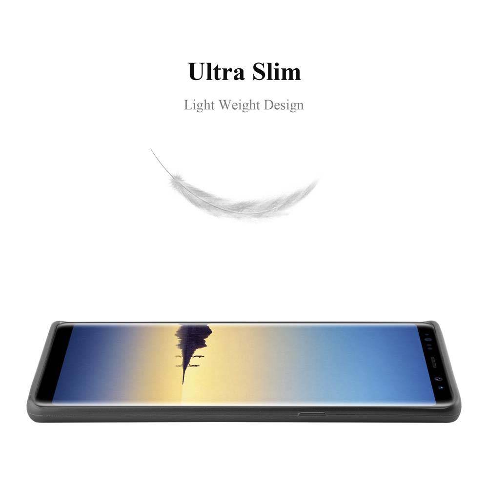 Cadorabo Schutzhülle für Samsung Galaxy NOTE 8 Hülle in Grau Handyhülle TPU Silikon Etui Cover Case