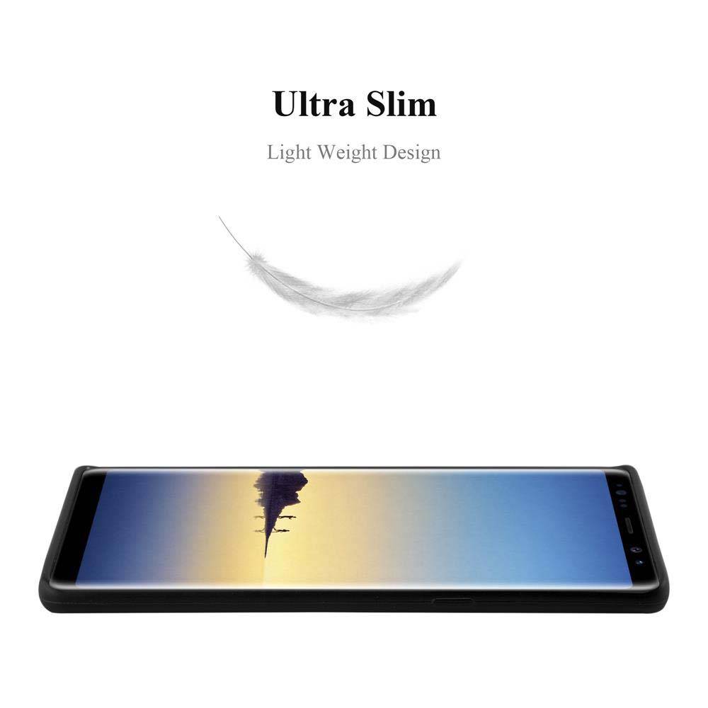 Cadorabo Schutzhülle für Samsung Galaxy NOTE 8 Hülle in Schwarz Handyhülle TPU Silikon Etui Cover Case