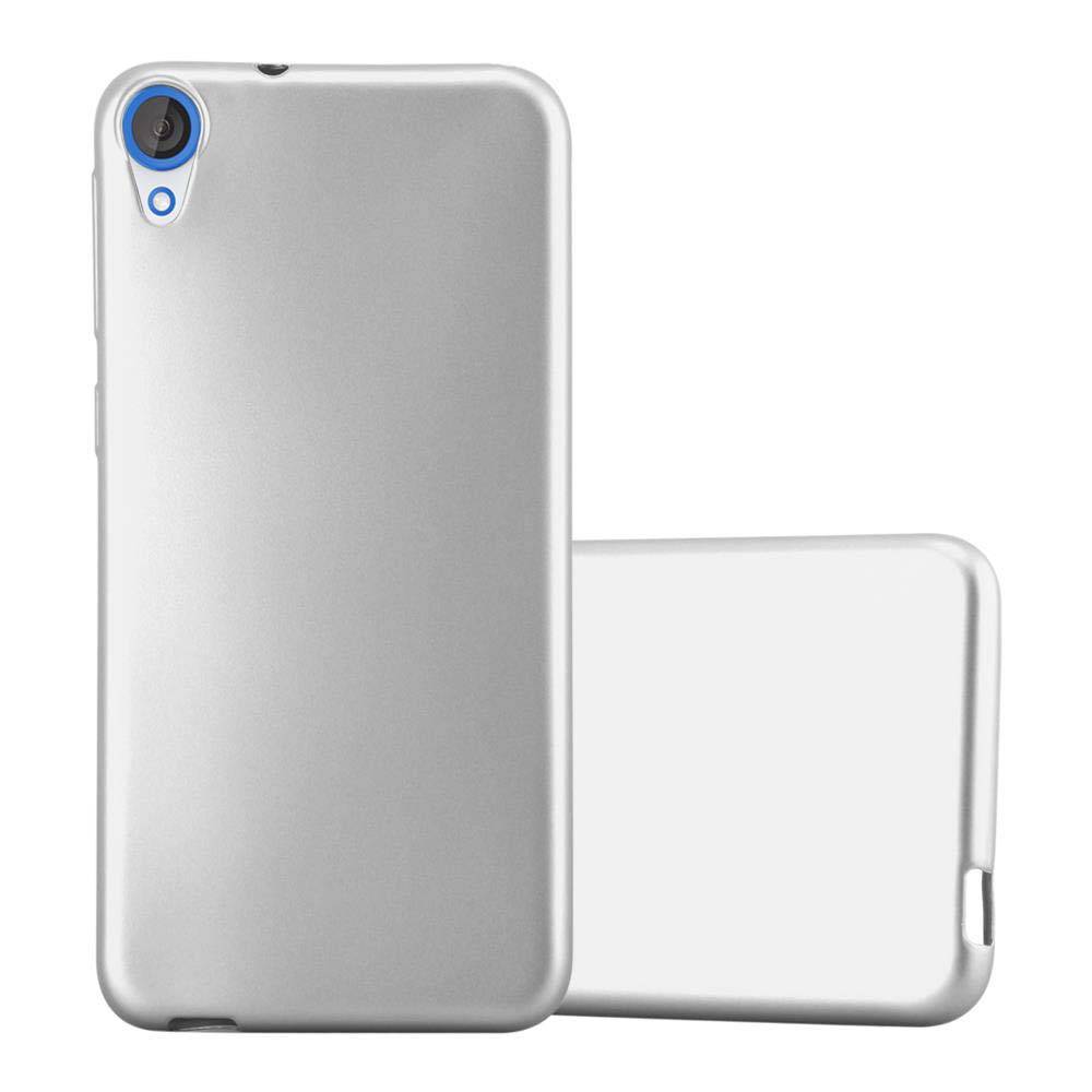 Cadorabo Schutzhülle für HTC Desire 820 Hülle in Silber Handyhülle TPU Silikon Etui Cover Case