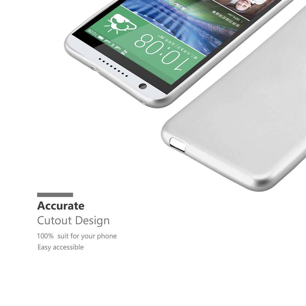 Cadorabo Schutzhülle für HTC Desire 820 Hülle in Silber Handyhülle TPU Silikon Etui Cover Case