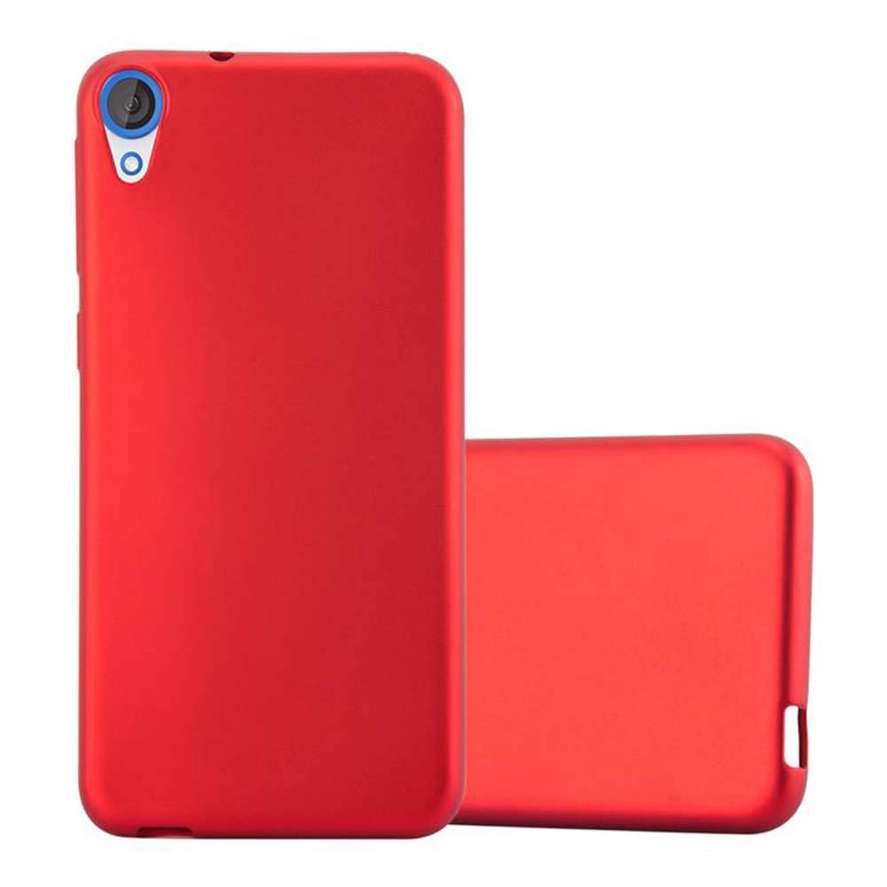 Cadorabo Schutzhülle für HTC Desire 820 Hülle in Rot Handyhülle TPU Silikon Etui Cover Case