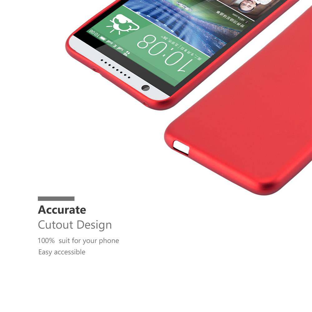 Cadorabo Schutzhülle für HTC Desire 820 Hülle in Rot Handyhülle TPU Silikon Etui Cover Case