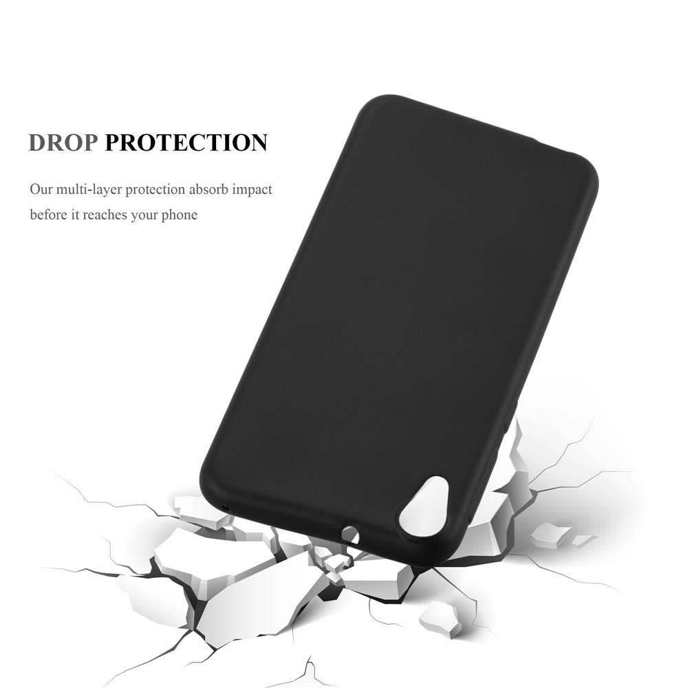 Cadorabo Schutzhülle für HTC Desire 820 Hülle in Schwarz Handyhülle TPU Silikon Etui Cover Case