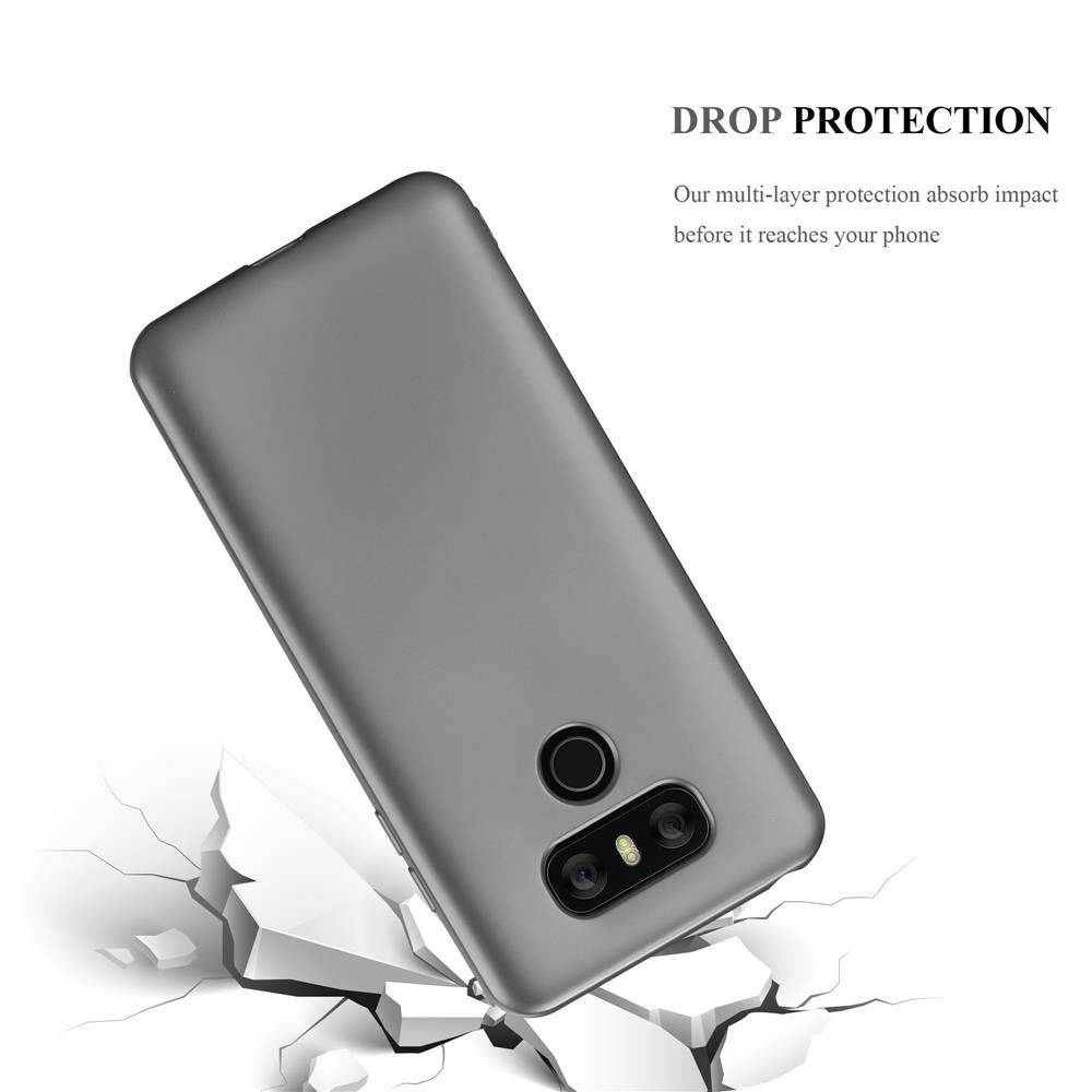 Cadorabo Schutzhülle für LG G6 Hülle in Grau Handyhülle TPU Silikon Etui Cover Case