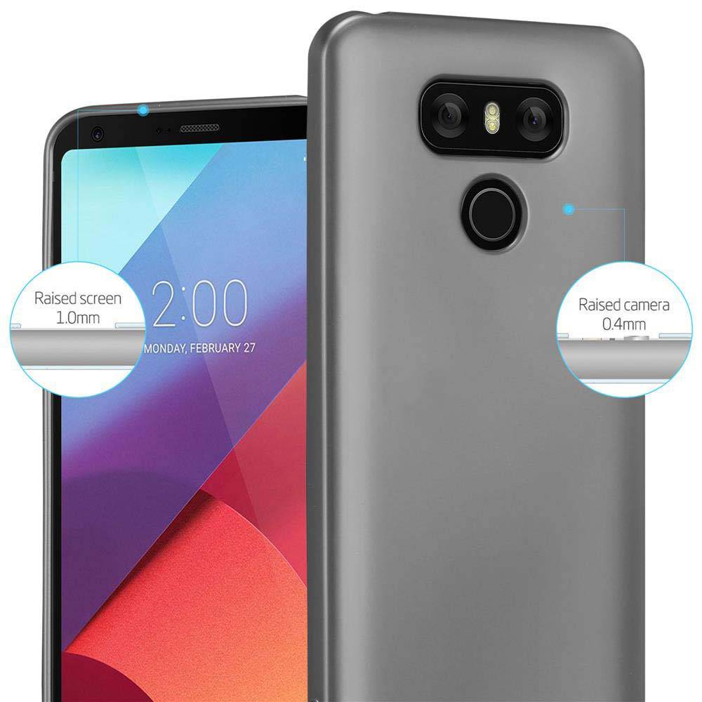 Cadorabo Schutzhülle für LG G6 Hülle in Grau Handyhülle TPU Silikon Etui Cover Case