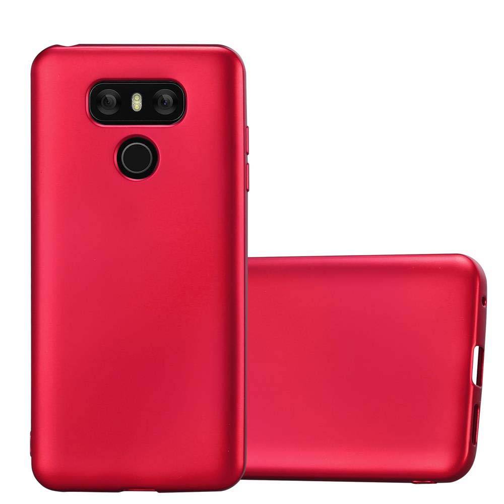 Cadorabo Schutzhülle für LG G6 Hülle in Rot Handyhülle TPU Silikon Etui Cover Case