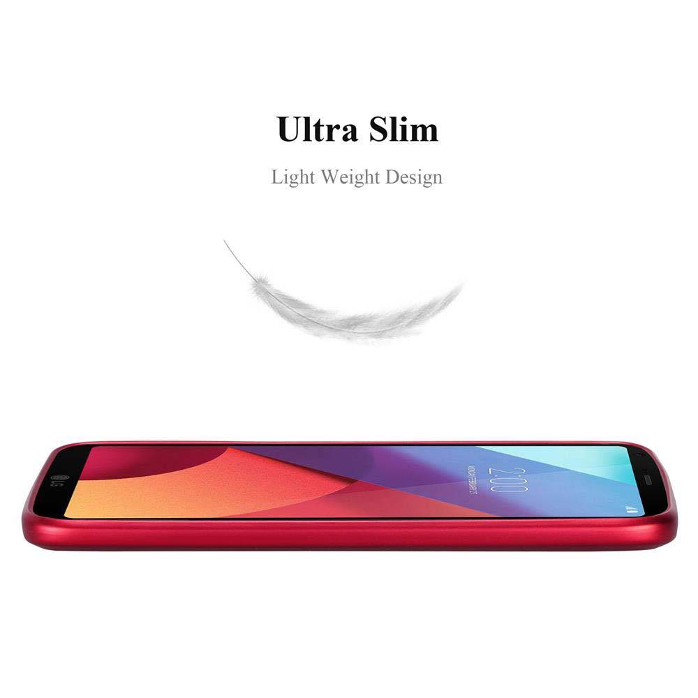 Cadorabo Schutzhülle für LG G6 Hülle in Rot Handyhülle TPU Silikon Etui Cover Case