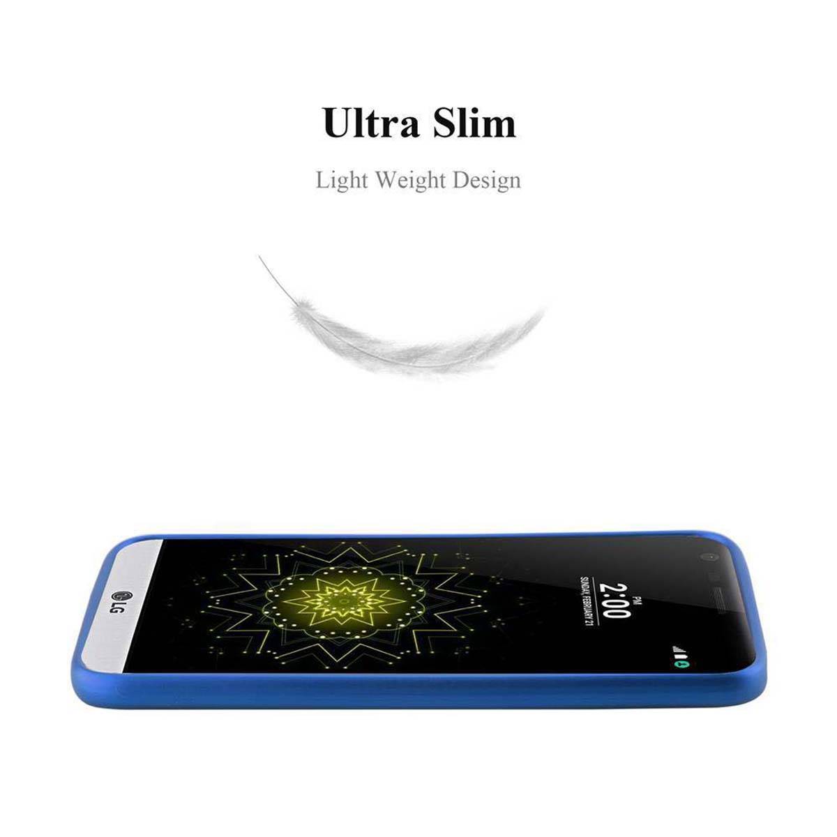 Cadorabo Schutzhülle für LG G5 Hülle in Blau Handyhülle TPU Silikon Etui Cover Case