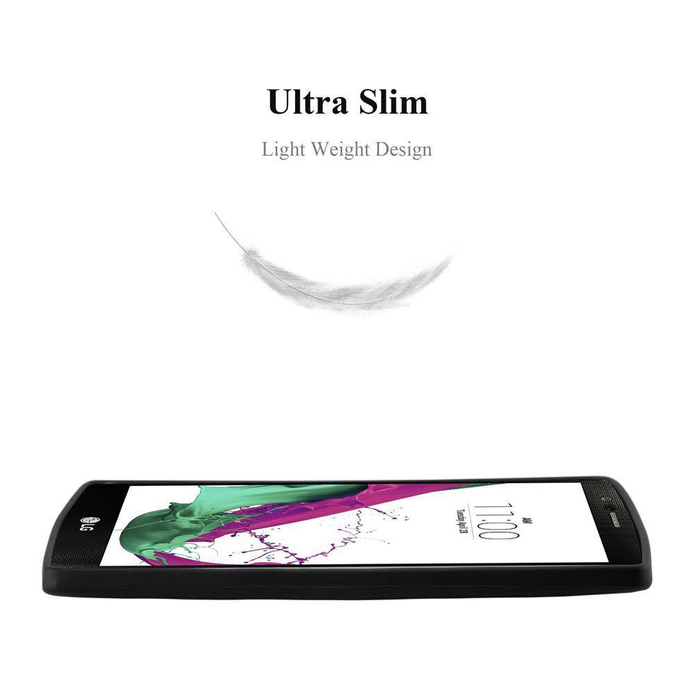 Cadorabo Schutzhülle für LG G4 / G4 PLUS Hülle in Schwarz Handyhülle TPU Silikon Etui Cover Case