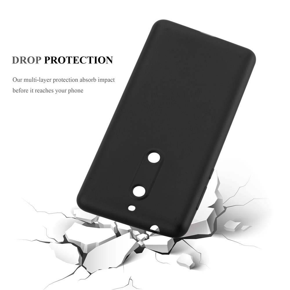 Cadorabo Schutzhülle für Nokia 5 2017 Hülle in Schwarz Handyhülle TPU Silikon Etui Cover Case