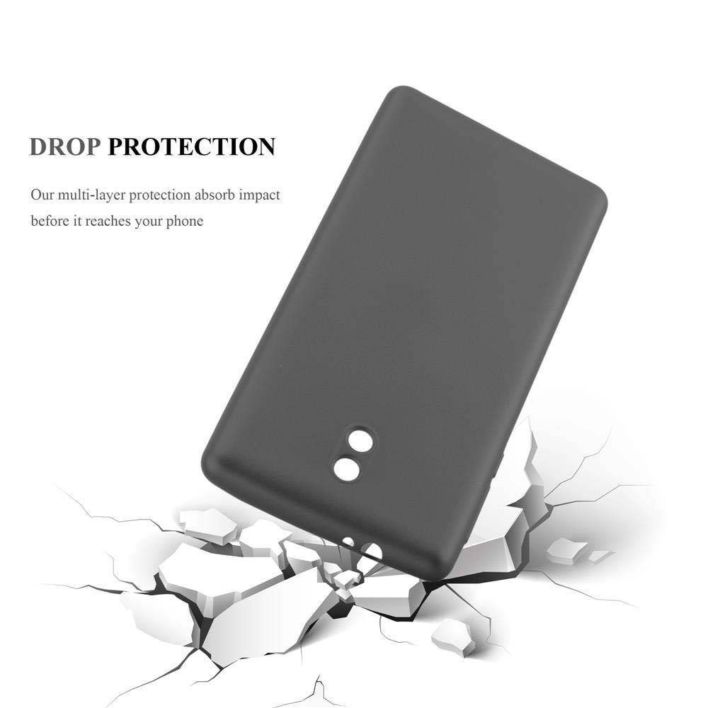 Cadorabo Schutzhülle für Nokia 3 2017 Hülle in Grau Handyhülle TPU Silikon Etui Cover Case