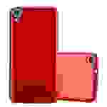 Cadorabo Hülle für HTC Desire 820 Schutz Hülle in Rot Schutzhülle TPU Silikon Etui Case Cover