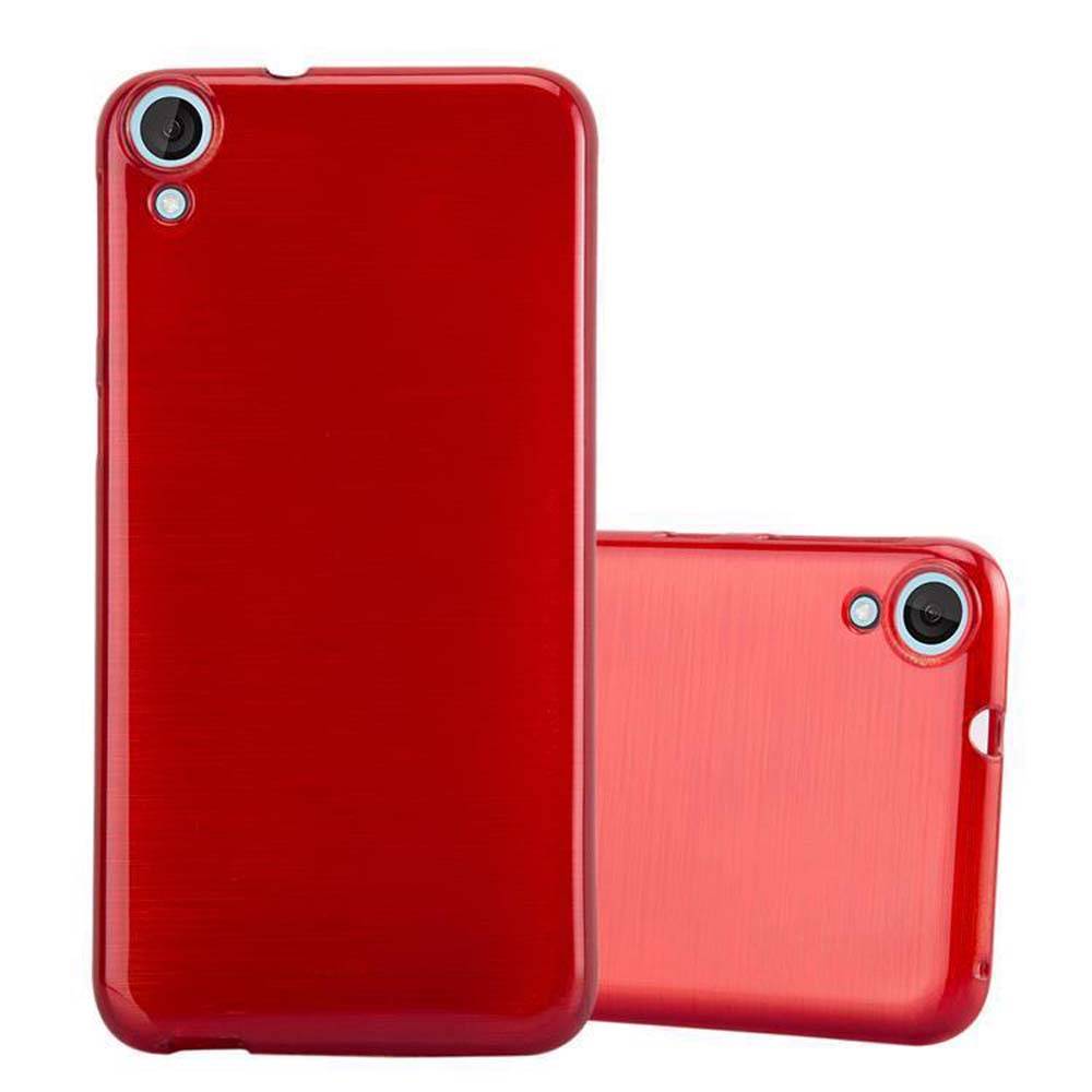 Cadorabo Hülle für HTC Desire 820 Schutz Hülle in Rot Schutzhülle TPU Silikon Etui Case Cover