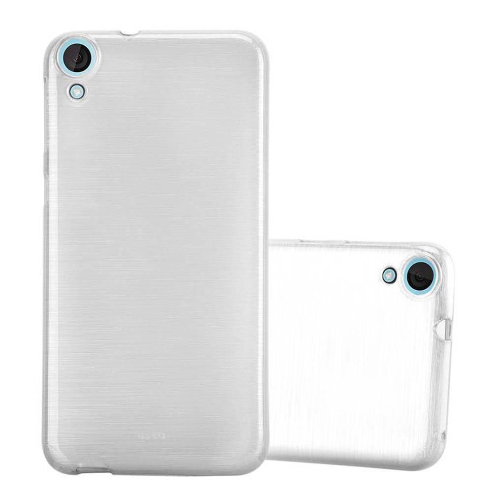 Cadorabo Hülle für HTC Desire 820 Schutz Hülle in Silber Schutzhülle TPU Silikon Etui Case Cover