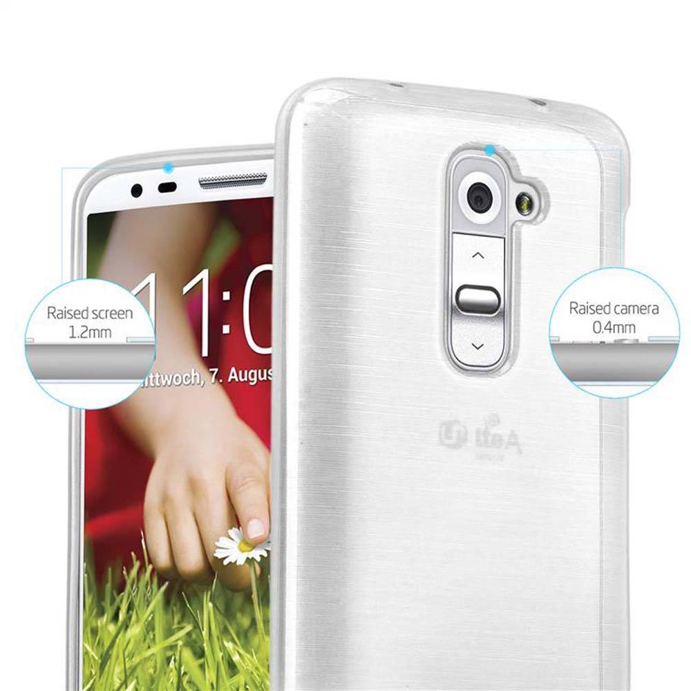 Cadorabo Hülle für LG G2 MINI Schutz Hülle in Silber Schutzhülle TPU Silikon Etui Case Cover