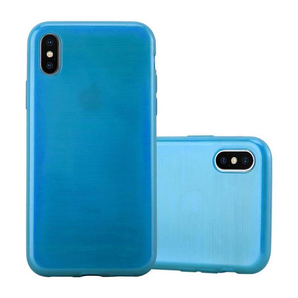 Cadorabo Hülle für Apple iPhone X / XS Schutz Hülle in Türkis Schutzhülle TPU Silikon Etui Case Cover