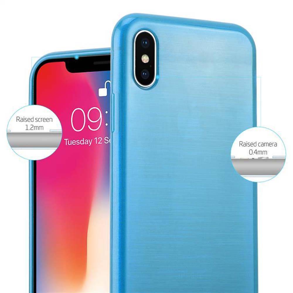 Cadorabo Hülle für Apple iPhone X / XS Schutz Hülle in Türkis Schutzhülle TPU Silikon Etui Case Cover