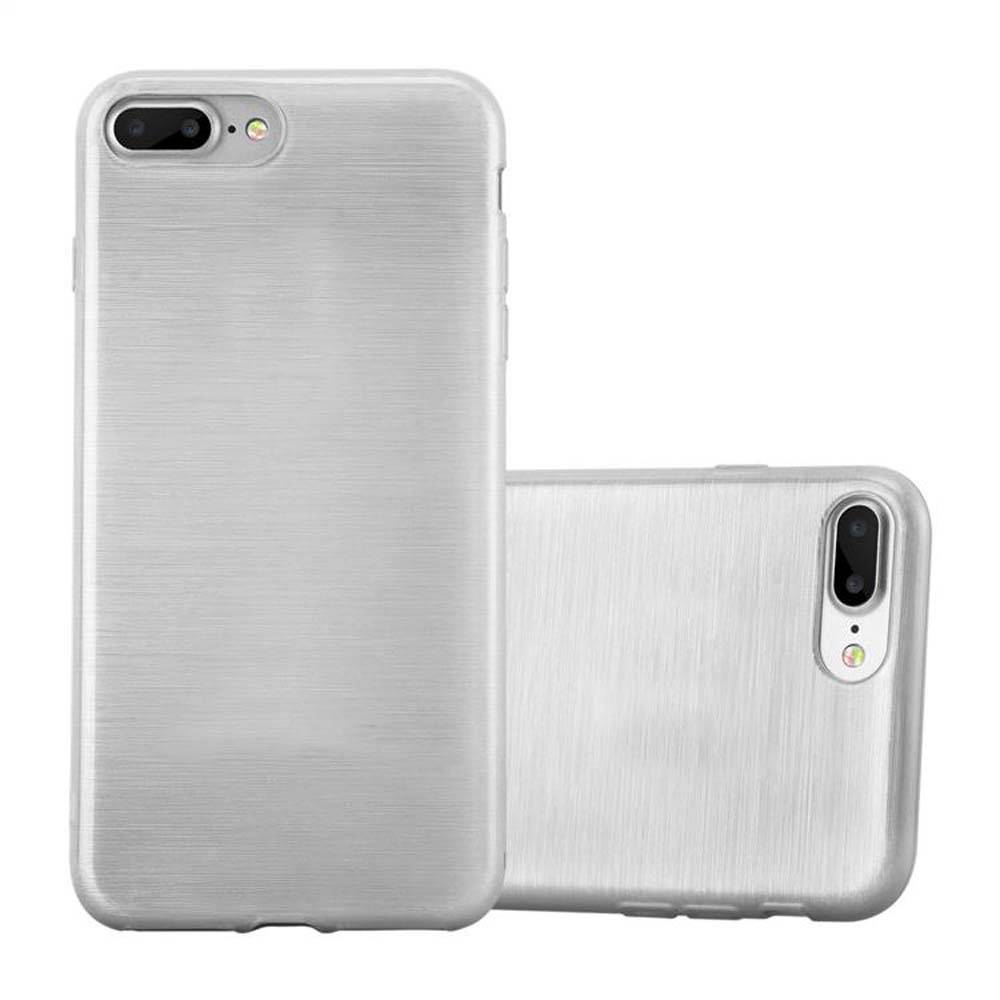 Cadorabo Hülle für Apple iPhone 7 PLUS / 7S PLUS / 8 PLUS Schutz Hülle in Silber Schutzhülle TPU Silikon Etui Case Cover