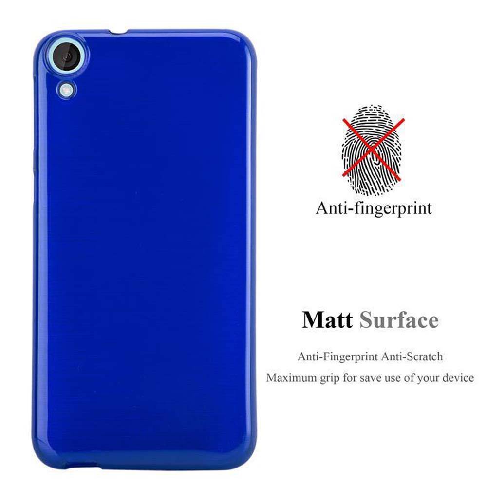 Cadorabo Hülle für HTC Desire 820 Schutz Hülle in Blau Schutzhülle TPU Silikon Etui Case Cover