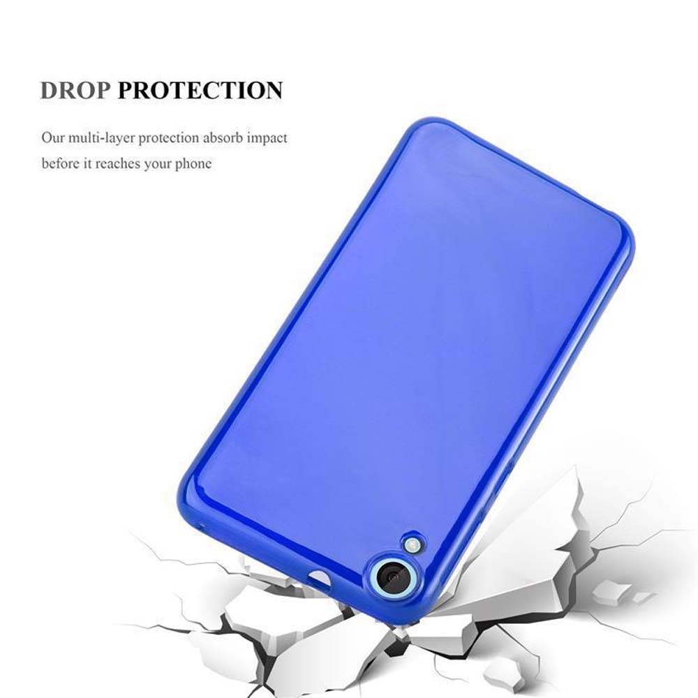 Cadorabo Hülle für HTC Desire 820 Schutz Hülle in Blau Schutzhülle TPU Silikon Etui Case Cover