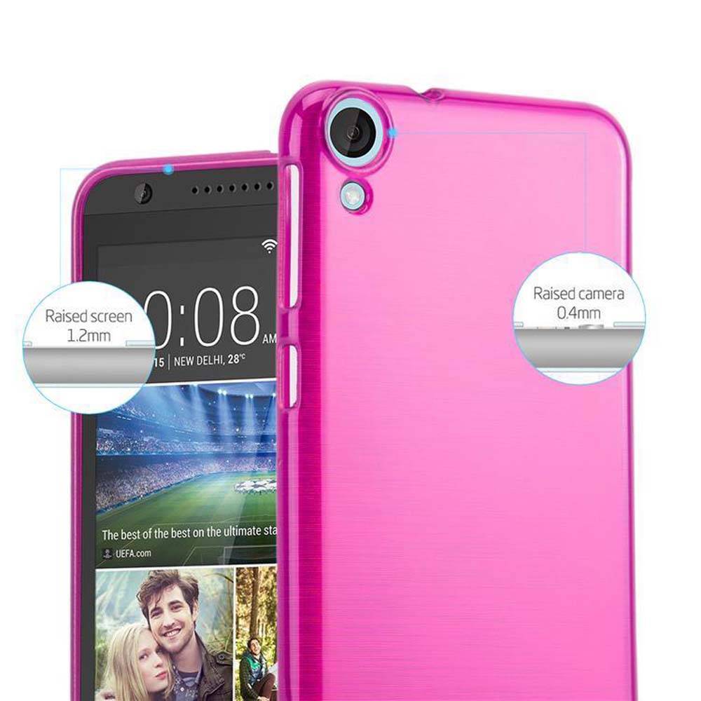 Cadorabo Hülle für HTC Desire 820 Schutz Hülle in Rosa Schutzhülle TPU Silikon Etui Case Cover