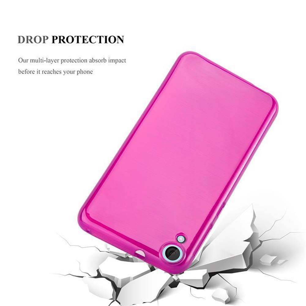 Cadorabo Hülle für HTC Desire 820 Schutz Hülle in Rosa Schutzhülle TPU Silikon Etui Case Cover