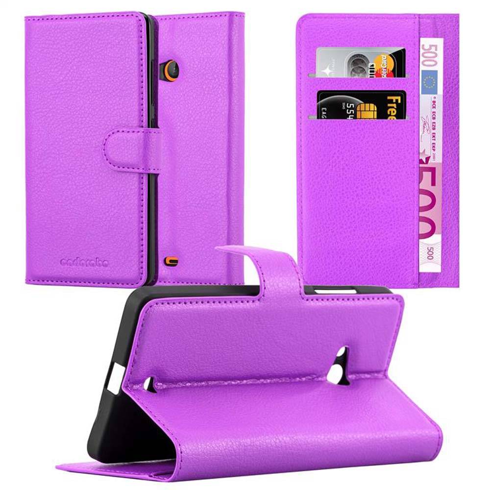 Cadorabo Hülle für Nokia Lumia 540 Schutz Hülle in Lila Handyhülle Etui Case Cover Magnetverschluss
