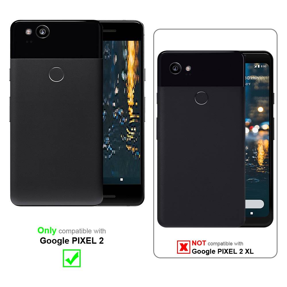 Cadorabo Hülle für Google PIXEL 2 Schutz Hülle in Rot Handyhülle Etui Case Cover Magnetverschluss