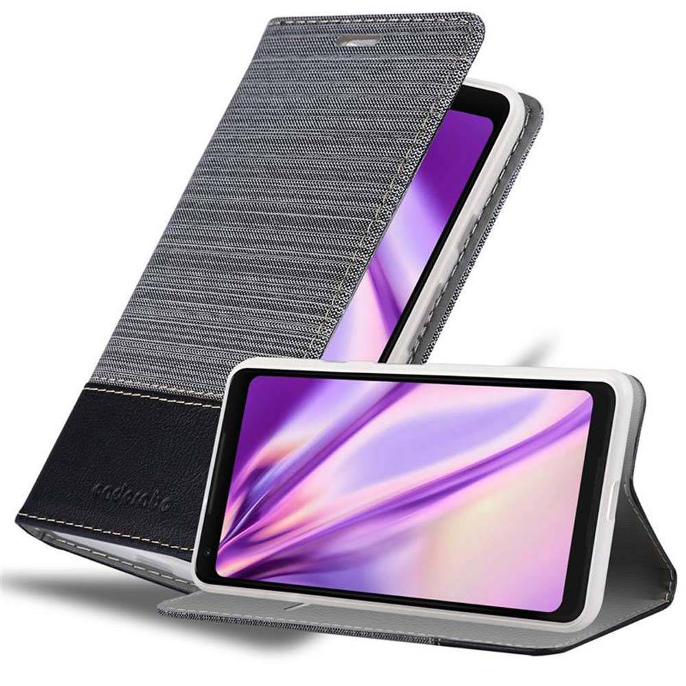 Cadorabo Hülle für Google PIXEL 2 XL Schutzhülle in Grau Handy Hülle Etui Book Case Cover
