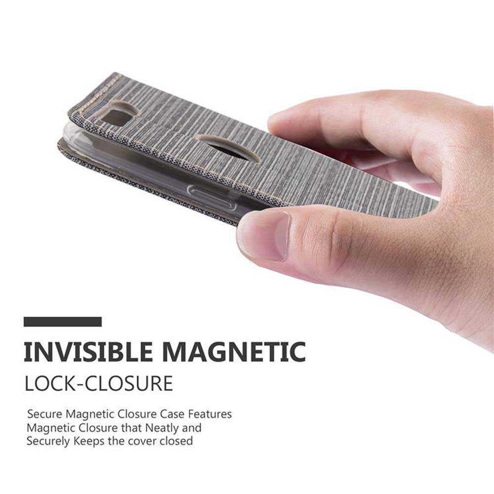 Cadorabo Hülle für Google PIXEL Schutzhülle in Grau Handy Hülle Etui Book Case Cover
