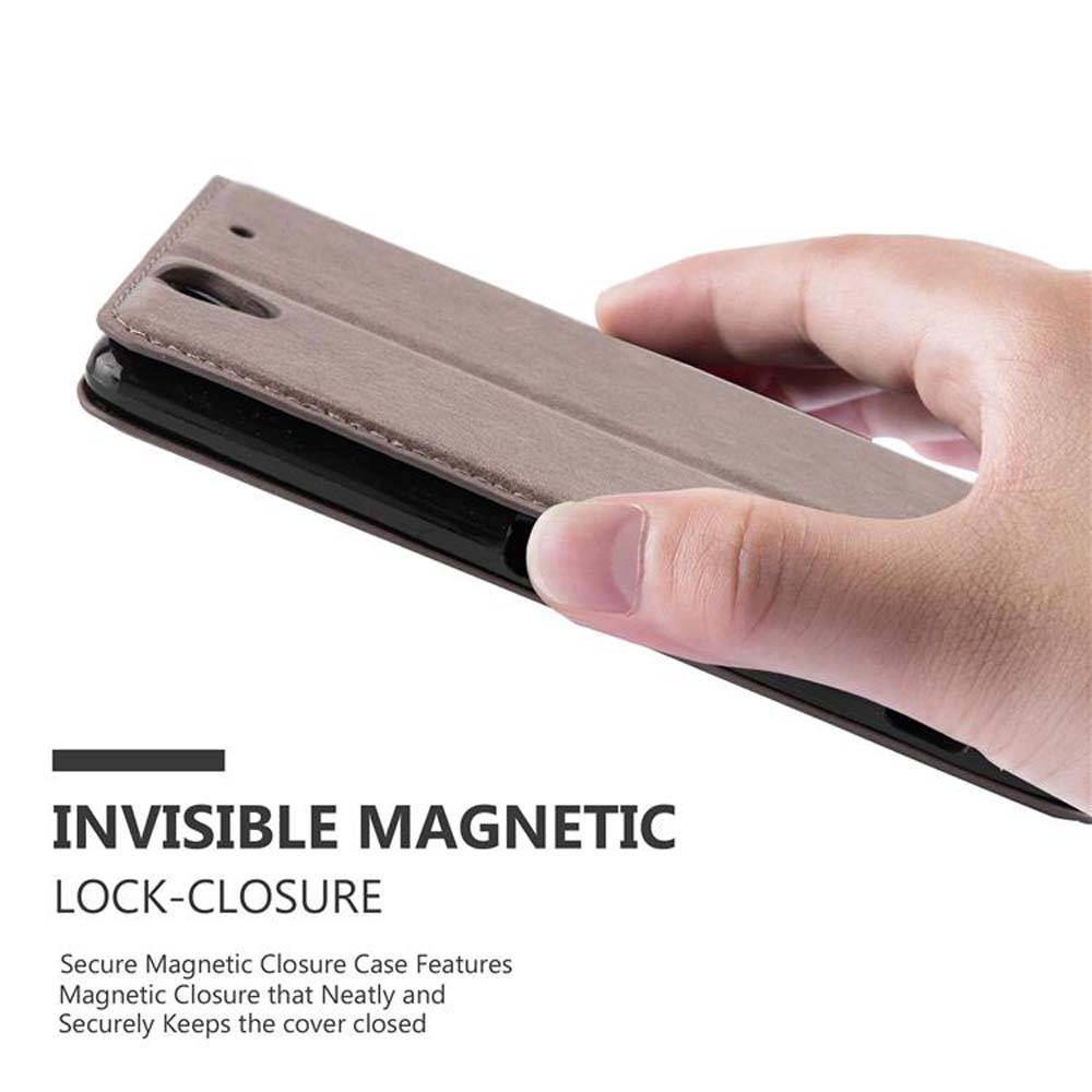 Cadorabo Hülle für Sony Xperia C4 Schutz Hülle in Braun Handyhülle Etui Case Cover Magnetverschluss