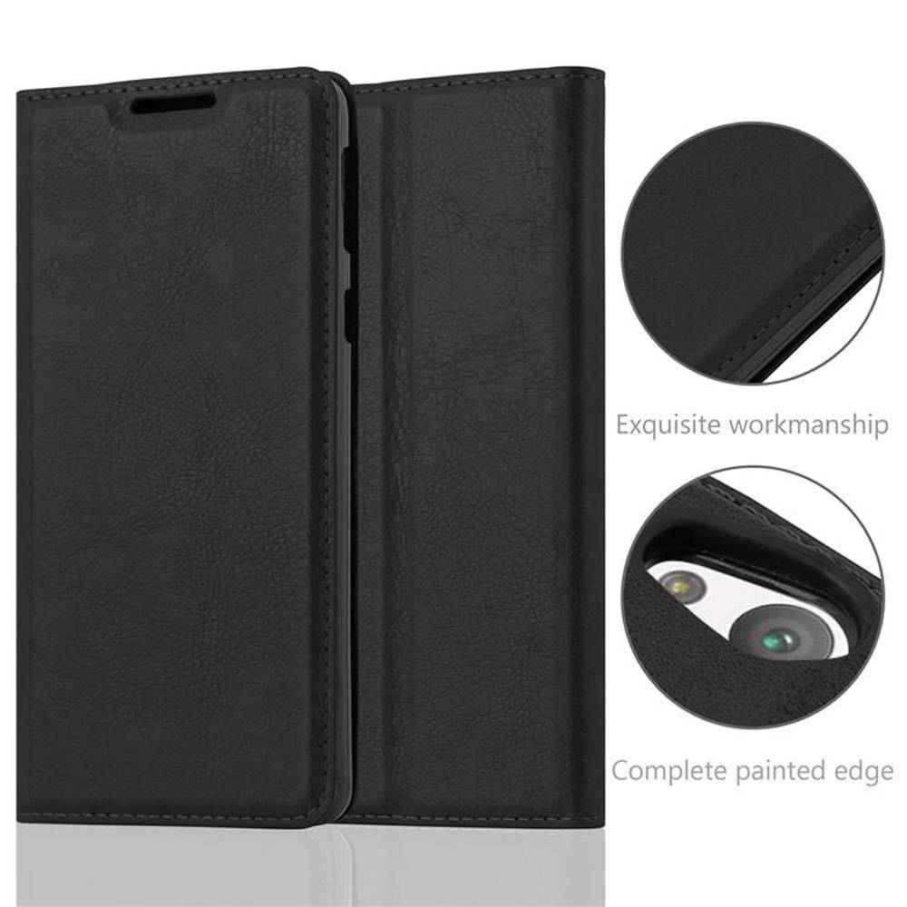 Cadorabo Hülle für Sony Xperia E5 Schutz Hülle in Schwarz Handyhülle Etui Case Cover Magnetverschluss