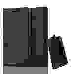 Cadorabo Hülle für Sony Xperia M2 / M2 AQUA Schutz Hülle in Schwarz Handyhülle Etui Case Cover Magnetverschluss