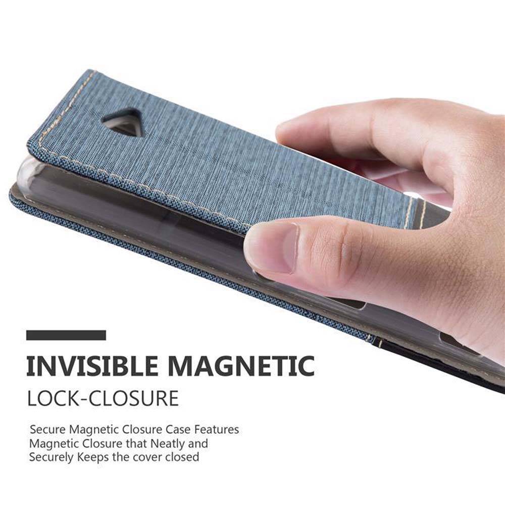 Cadorabo Hülle für Sony Xperia M2 / M2 AQUA Schutzhülle in Blau Handy Hülle Etui Book Case Cover
