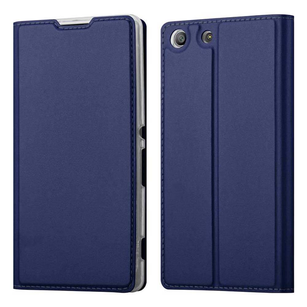 Cadorabo Handyhülle für Sony Xperia M5 Schutz Hülle in Blau Cover Etui Book Case Booklet