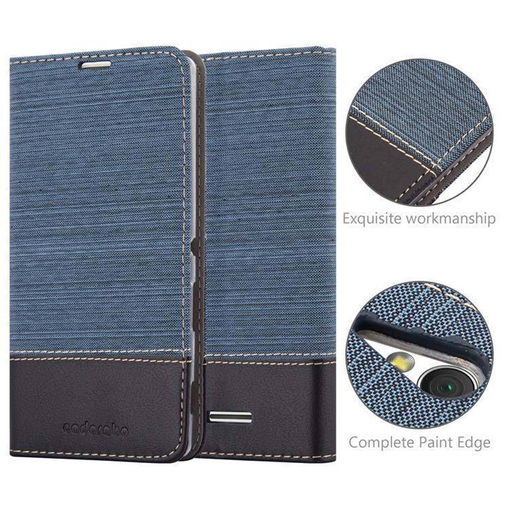 Cadorabo Hülle für Sony Xperia T3 Schutzhülle in Blau Handy Hülle Etui Book Case Cover