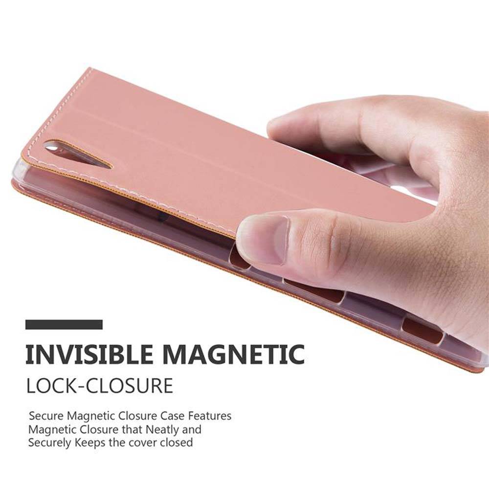 Cadorabo Handyhülle für Sony Xperia T3 Schutz Hülle in Rosa Cover Etui Book Case Booklet