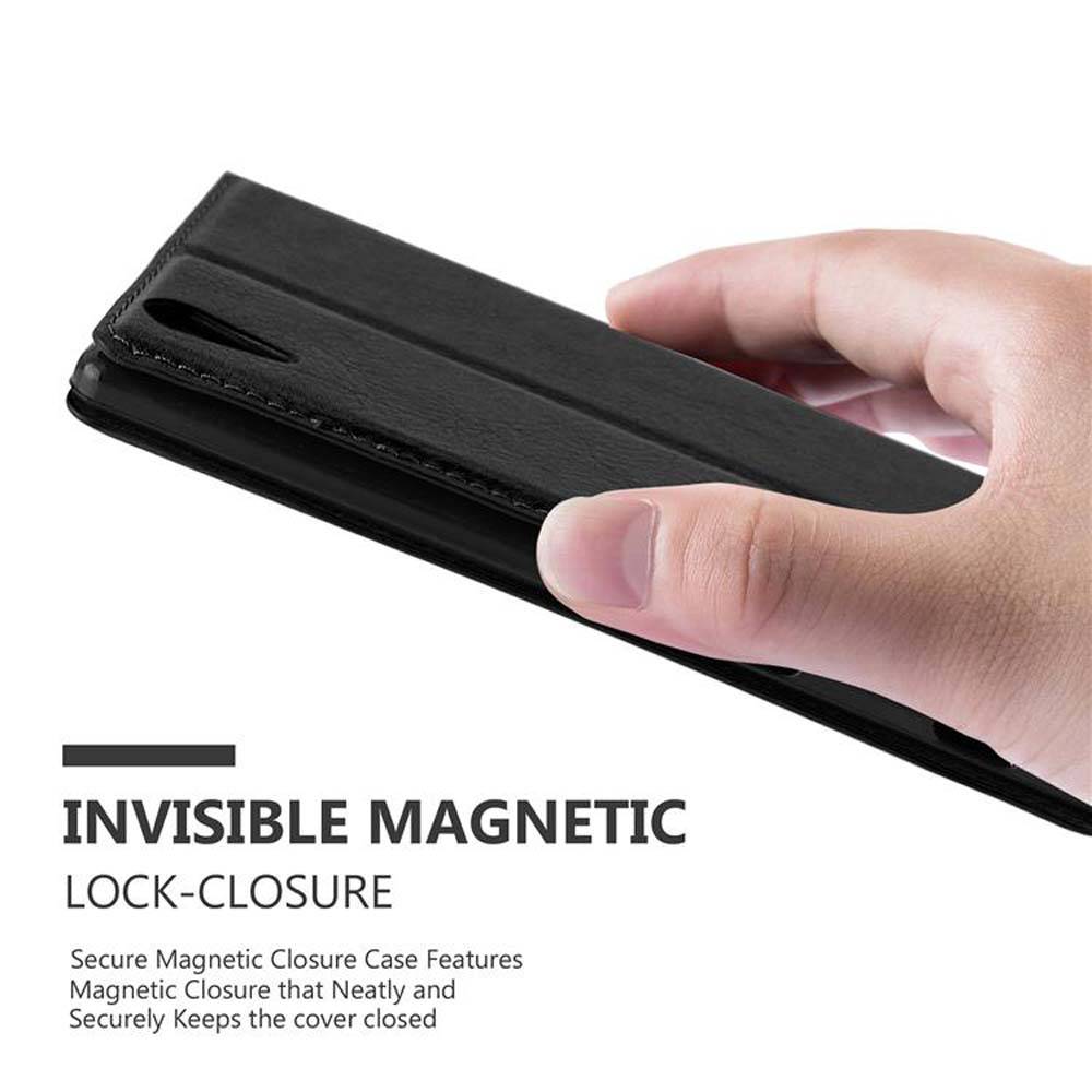 Cadorabo Hülle für Sony Xperia T3 Schutz Hülle in Schwarz Handyhülle Etui Case Cover Magnetverschluss