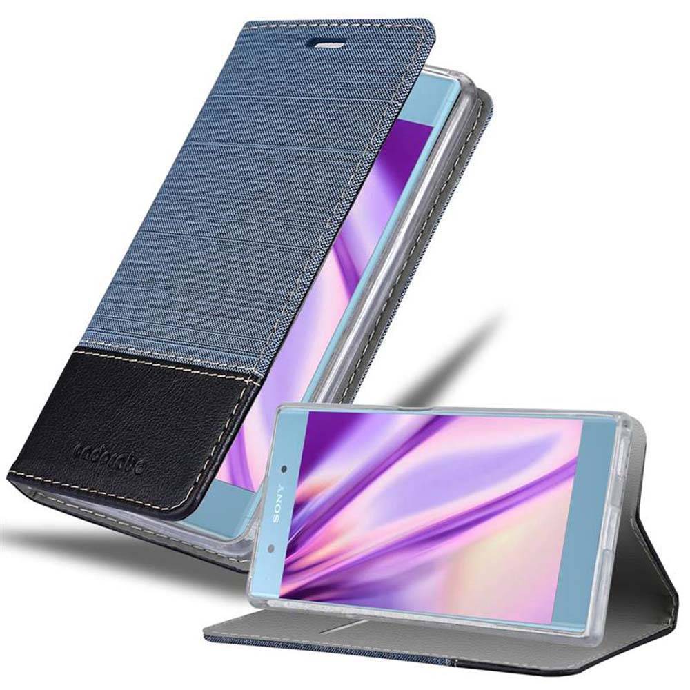 Cadorabo Hülle für Sony Xperia XA1 PLUS Schutzhülle in Blau Handy Hülle Etui Book Case Cover